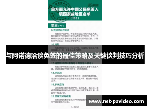 与阿诺德洽谈免签的最佳策略及关键谈判技巧分析