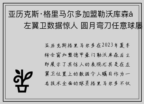 亚历克斯·格里马尔多加盟勒沃库森后左翼卫数据惊人 圆月弯刀任意球屡次救主